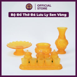 bộ bình lưu ly đá vàng (trọn bộ)