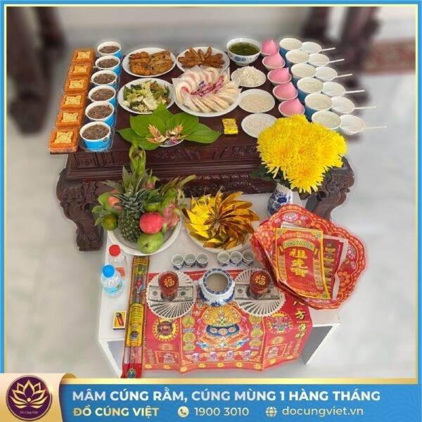 Mâm Cúng Rằm, Mùng 1 Hàng Tháng