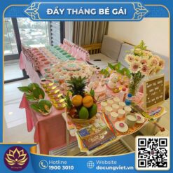 Mâm Cúng Đầy Tháng Bé Gái