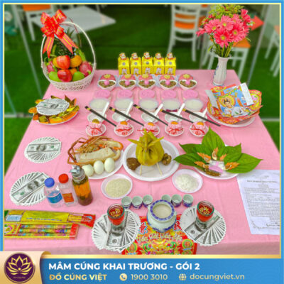 Mâm Cúng Khai Trương Công Ty 13 mam cung khai truong cong ty cua hang goi theo tone mau