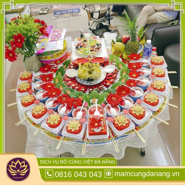Mâm cúng đầy tháng bé gái đơn giản