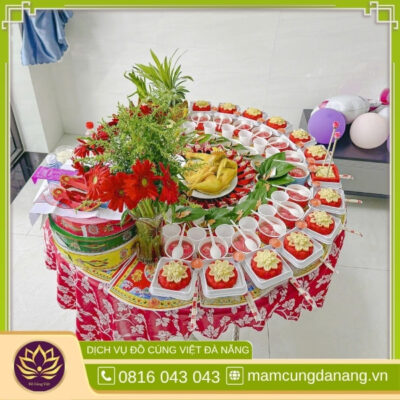 Mâm cúng đầy tháng cho bé gái đơn giản