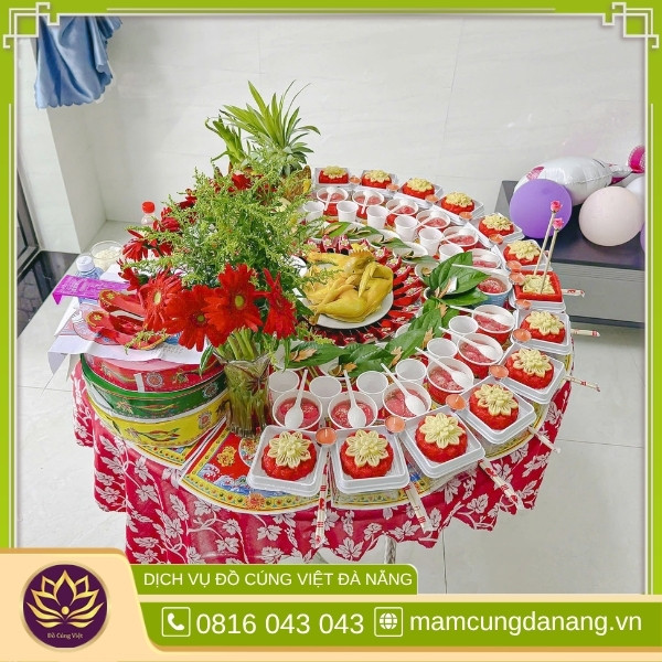 Mâm cúng đầy tháng cho bé gái đơn giản